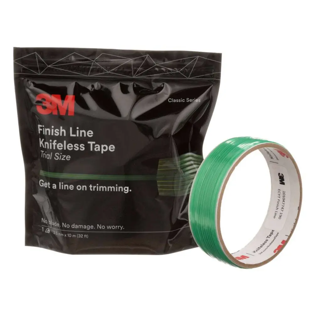 3M Finish Line tape for safe cutting of the film without a knife