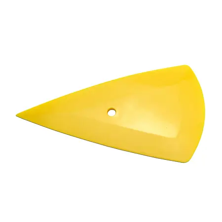 Yellow Contour (Firm Flex) film squeeging tool, sharp-cornered